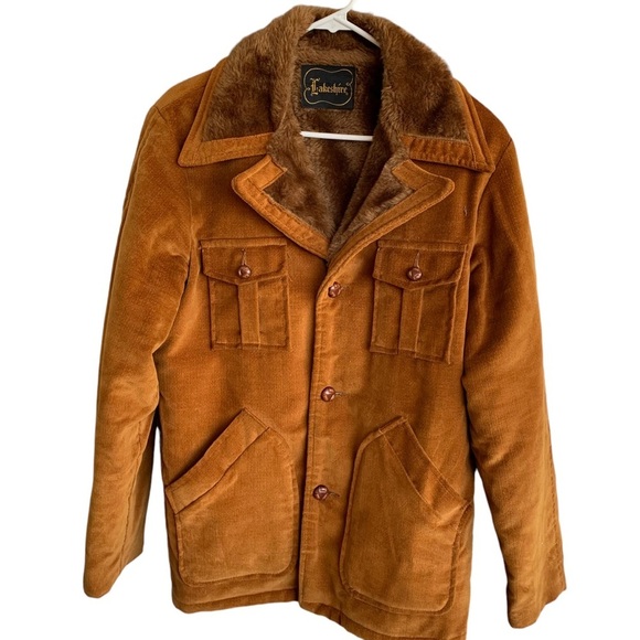 Vintage Men’s 70s Lakeshire Coat Shearling Lined Winter Jacket Western